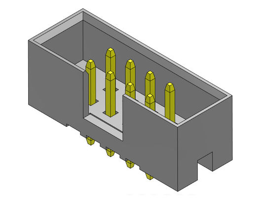 500V AC / DC Box Header 2mm صف مزدوج Stright Dip Type H = 5.60mm