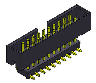 2.00mm ارتفاع SMT Dip Box Header Connector 2 * 4-2 * 25Pin Nylon6T 2AMP