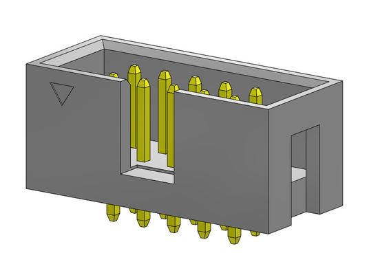 صف مزدوج Stright Dip 2.54mm Box Header 2 * 3-2 * 32Pin 600V AC / DC