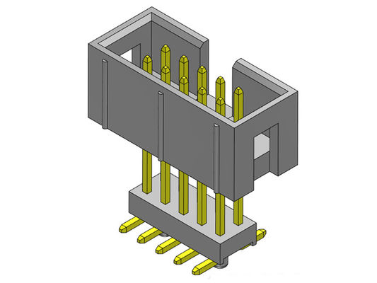 2 * 3-2 * 32Pin Box Header 2.54mm صف مزدوج مرتفع SMT Dip Type