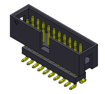 2 * 3-2 * 32Pin Box Header 2.54mm صف مزدوج مرتفع SMT Dip Type