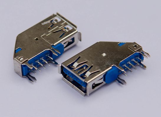 موصلات إخراج المدخلات عالية السرعة Usb 3.0 من النوع A موصل 90 درجة من النوع Dip