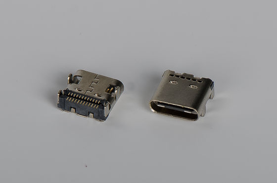 24 PIN من النوع C موصل Usb 3.1 أنثى الزاوية اليمنى 90 درجة مزدوج SMT
